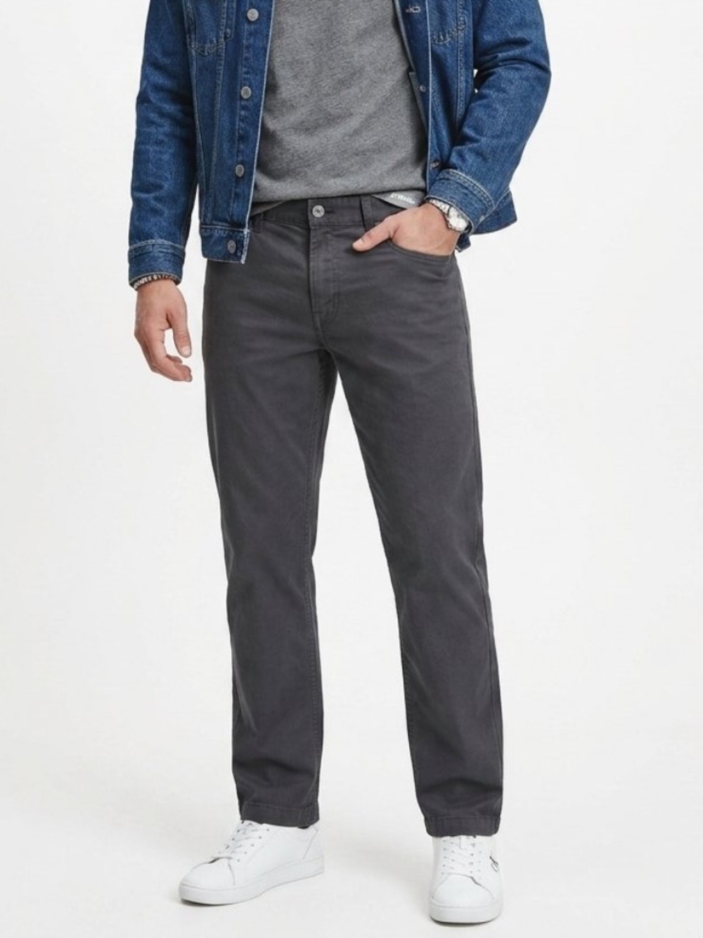 Calvin Klein Men's Gray Straight-Leg Jeans